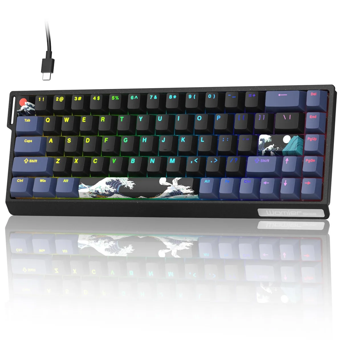 Womier Womier Typehaven SK68 65% Gaming Keyboard Coral Sea — product photo