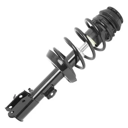 Unity 11227 front left complete strut assembly, silver metal coil spring and housing