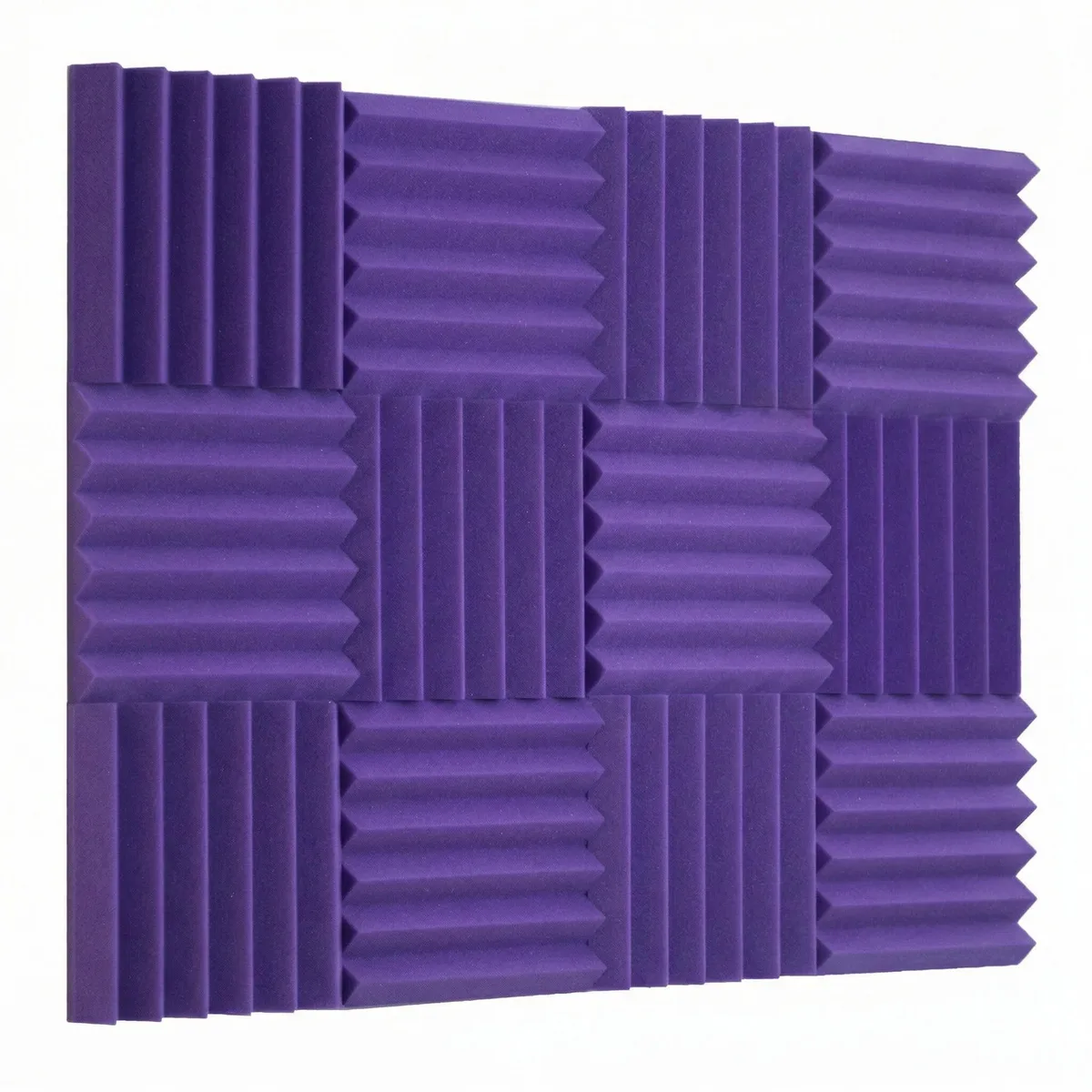 Soundproof Store Soundproof Store Wedge Acoustic Foam Panels Purple 12 Pack — product photo