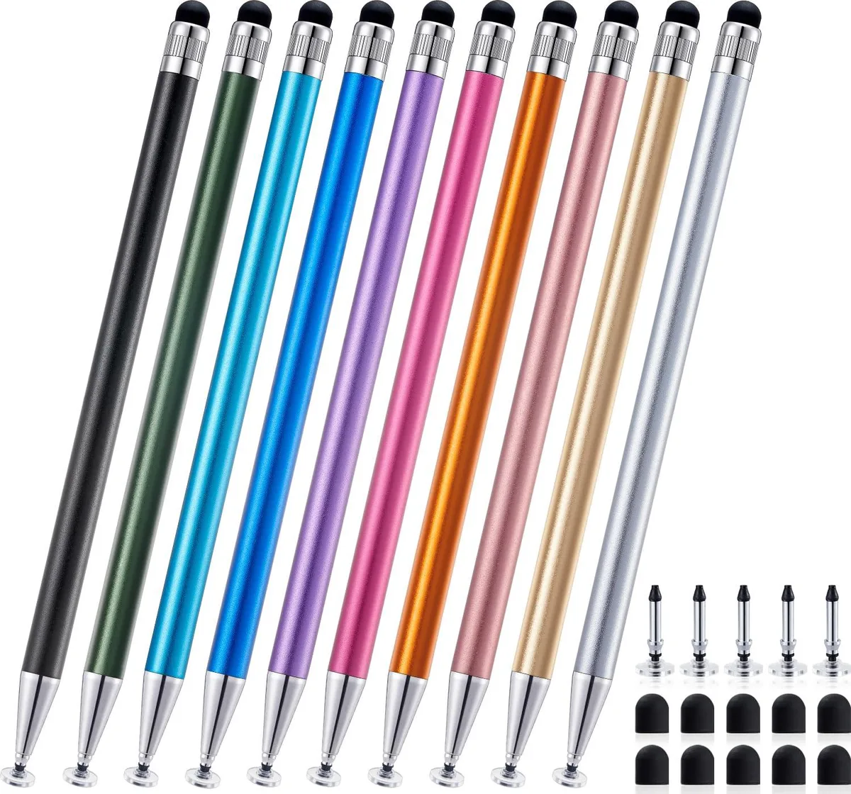  LINFANC LF1061 10-pack 2-in-1 stylus multicolor — product photo