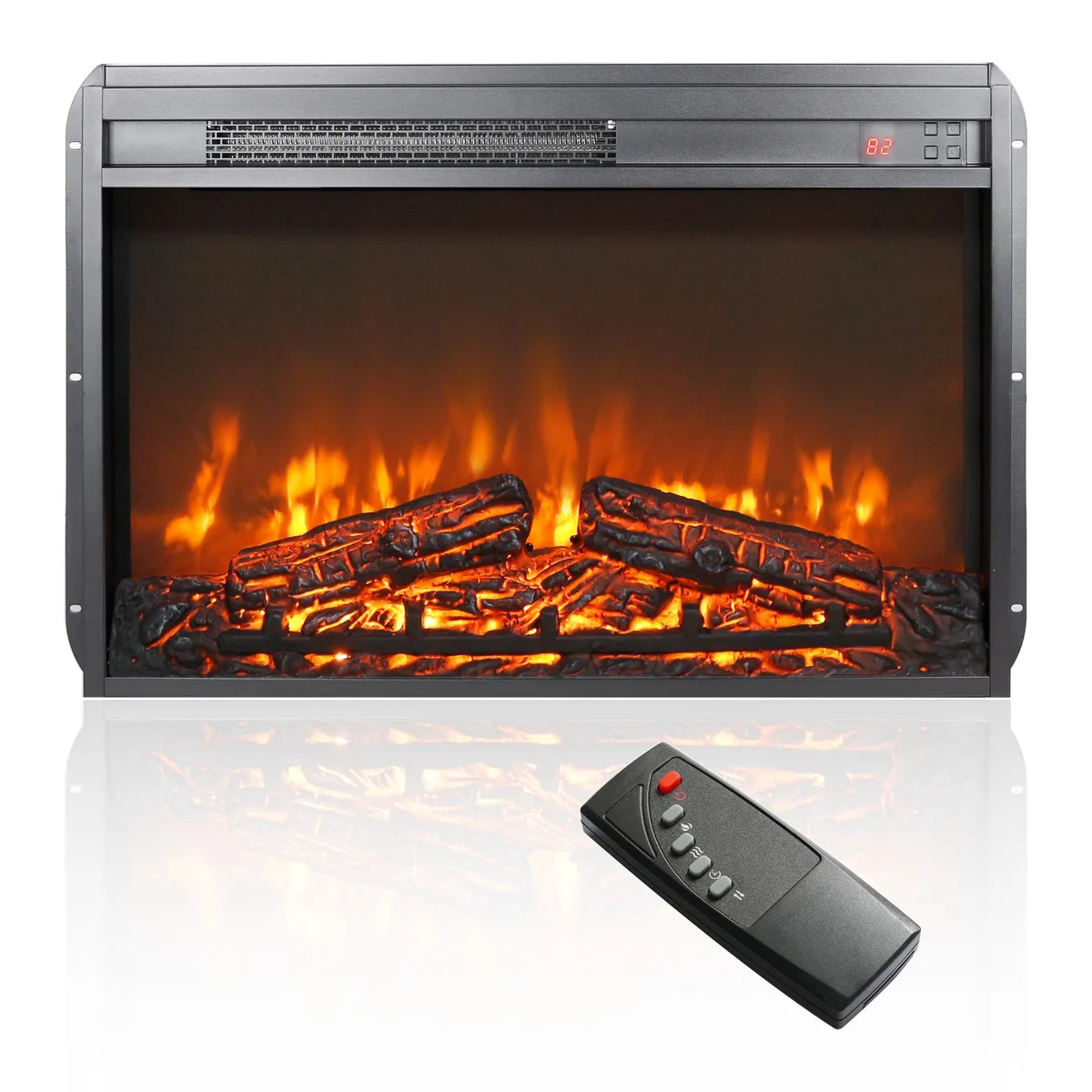 tuphen tuphen 26 inch electric fireplace insert Antique Black — product photo