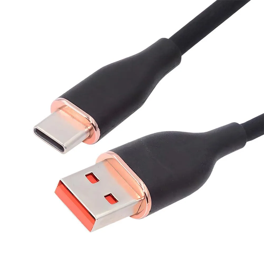LORDWORLD LORDWORLD USB-A to USB-C Cable 15W 100cm Black Liquid Silicone — product photo