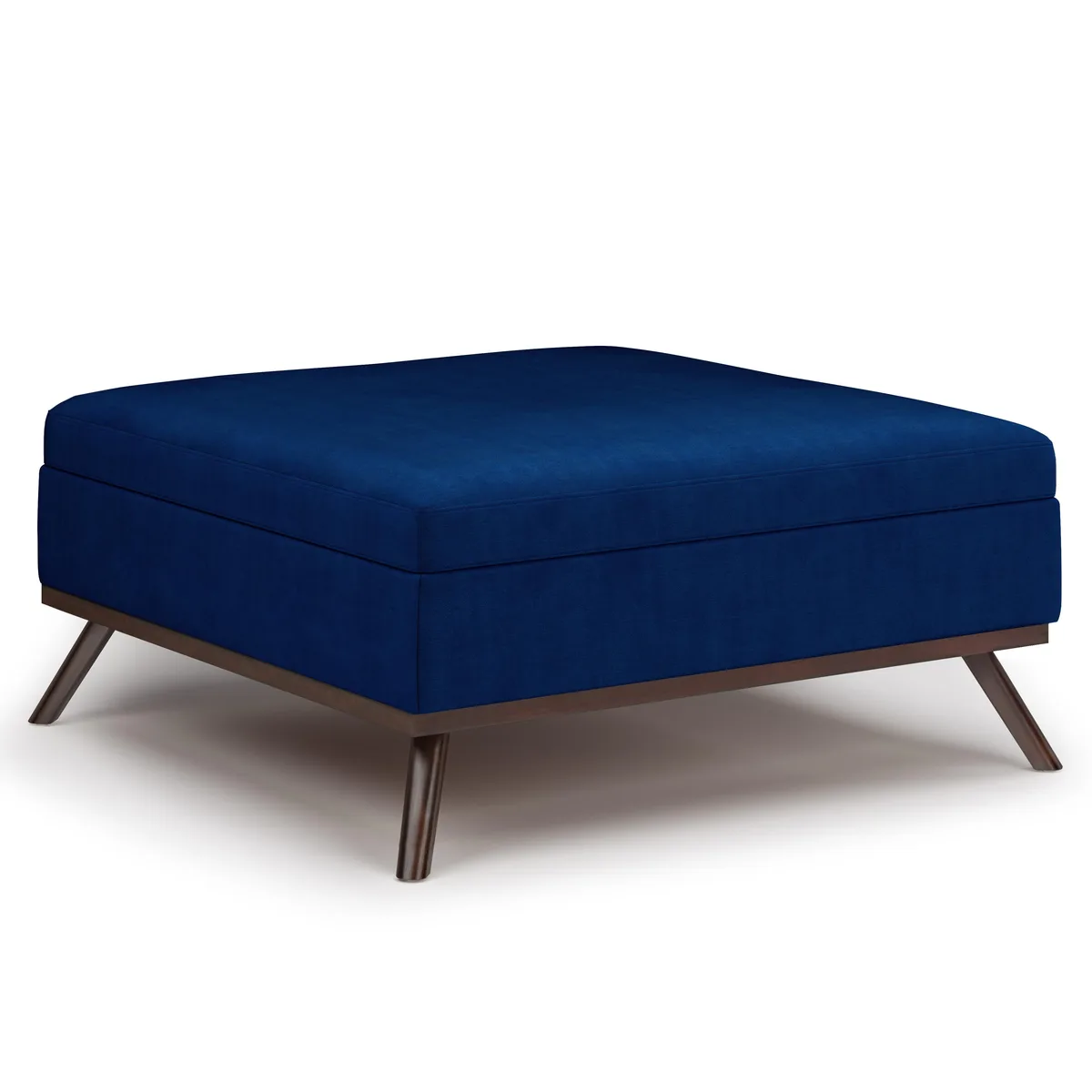tuphen tuphen Square Coffee Table Storage Ottoman Blue 36x36x19.1 occasional table — product photo