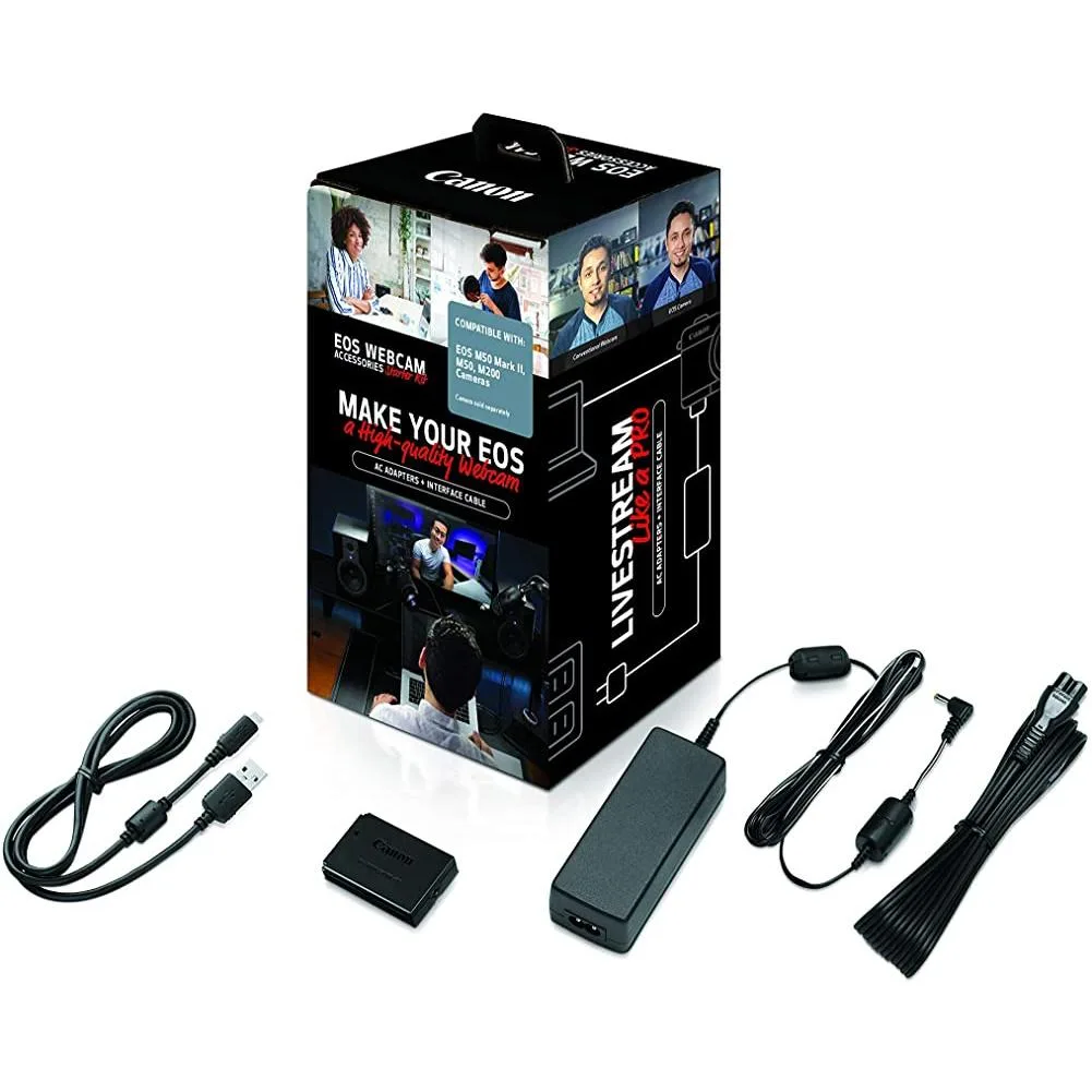 Canon Canon 7875A012 EOS Webcam Starter Kit for M50 Mark II, M50, M200 — product photo