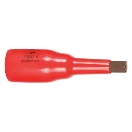 Wiha 3/8 inch drive hex socket bit, alloy steel finish