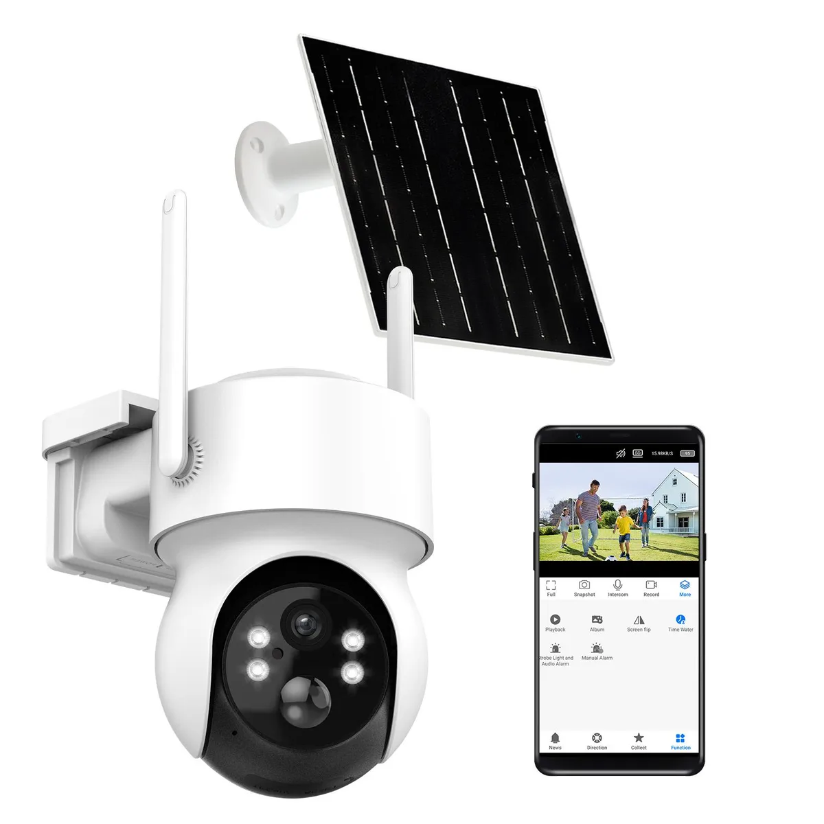 INSEETECH INSEETECH INC005 2K Wireless Solar Security Camera 5W Panel 7800mAh Battery — product photo