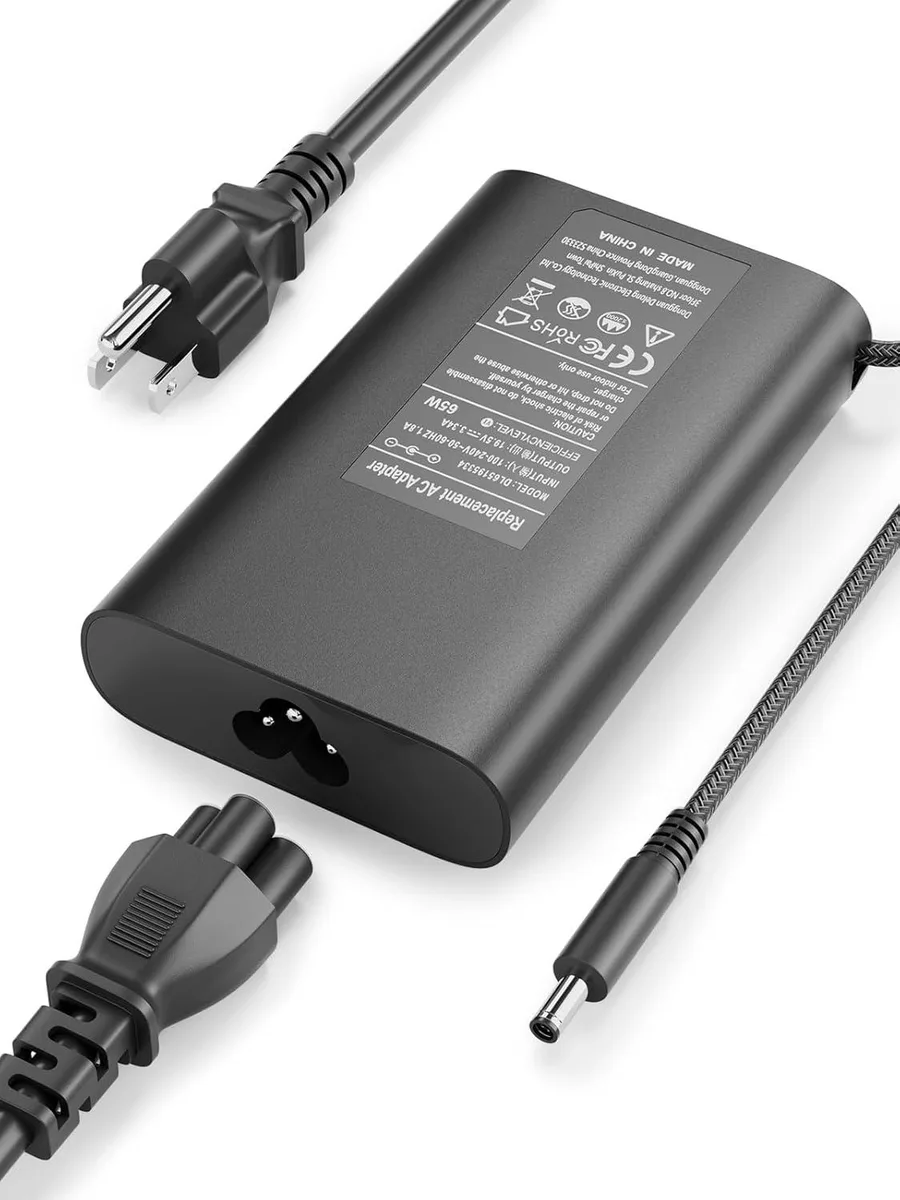 Kenuco Kenuco 65W AC Adapter 4.5 mm* 3.0 mm Tip for Dell Inspiron Vostro — product photo