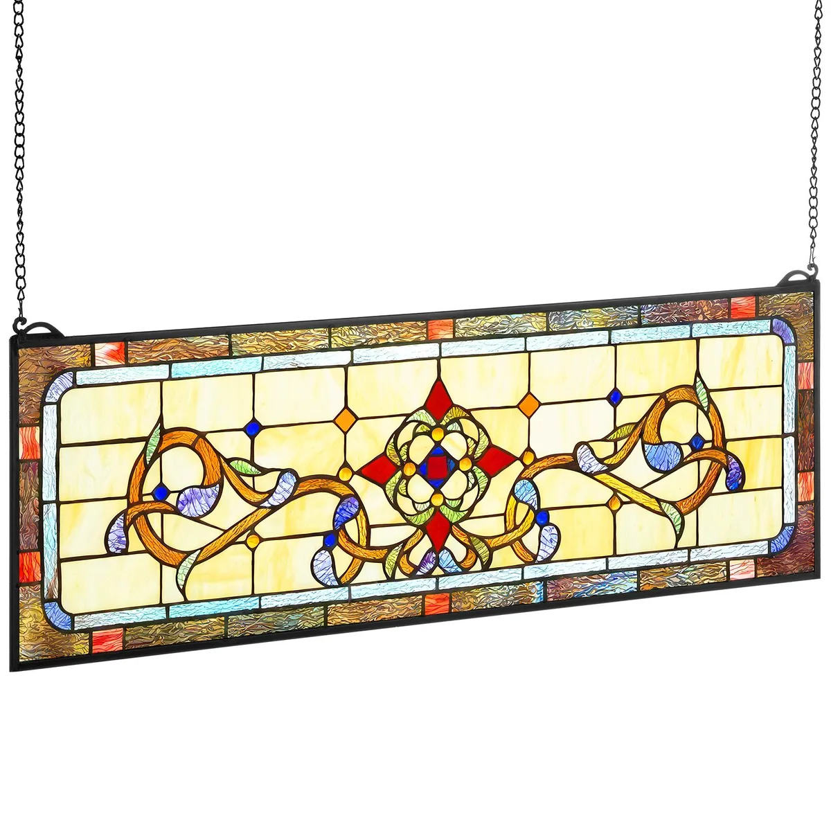 VEVOR VEVOR Stained Glass Window Panel 32" x 11" Tiffany Style home accent — product photo