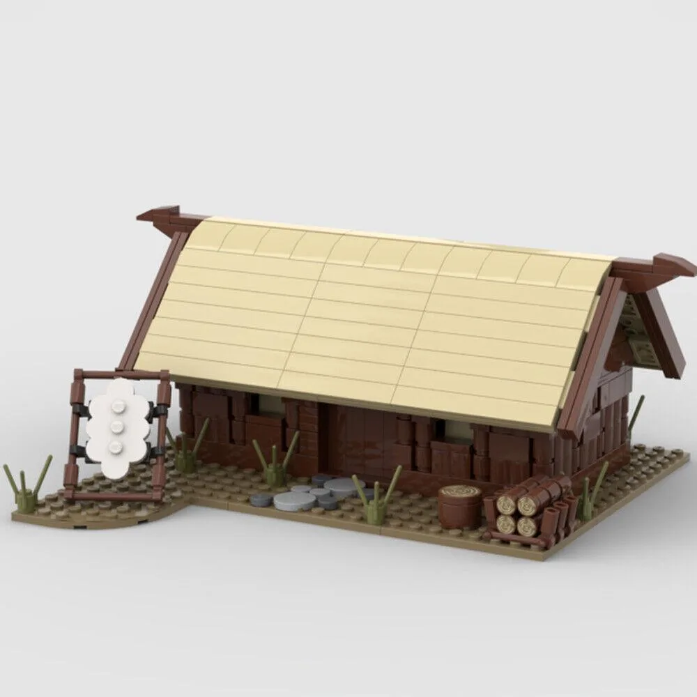 ZITIANYOUBUILD ZITIANYOUBUILD MOC-158270 Village Series Seafaring People Hut House 485 Parts — product photo