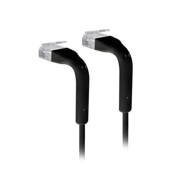 Black Ubiquiti UniFi Ethernet patch cable with RJ45 connectors