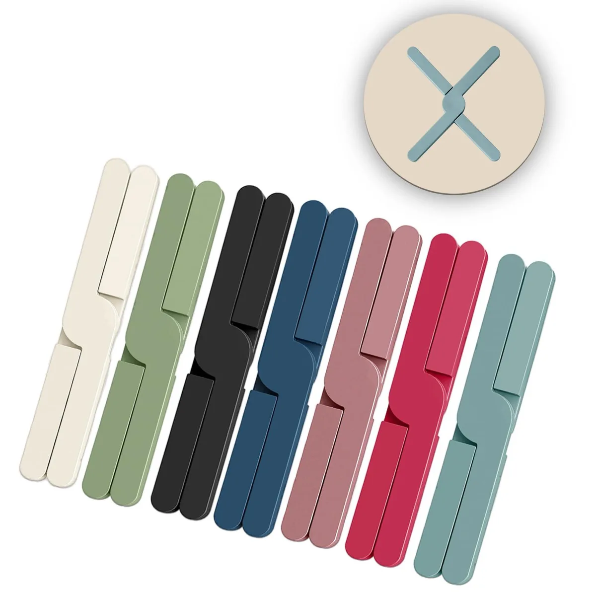  Silicone Foldable Trivets 7pcs 6.4in 450F — product photo