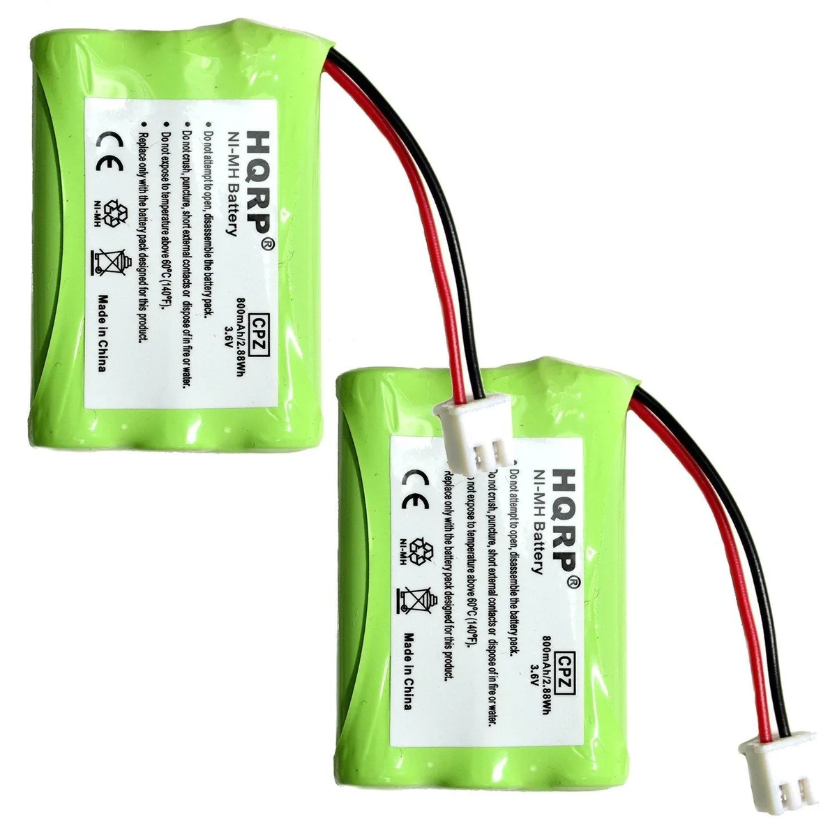 HQRP HQRP 2-Pack 800mAh 3.6V Ni-MH Battery for Tri-tronics 1038100 1107000 — product photo