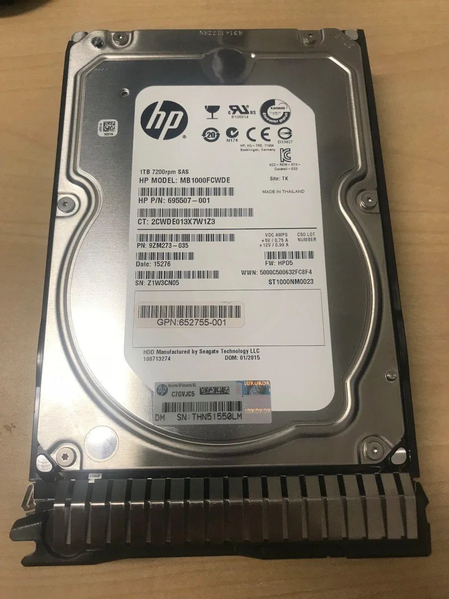HP HP MB1000FCWDE 1 TB 7200 RPM SAS 3.5 internal hard drive — product photo