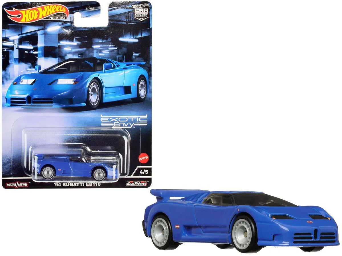 Hot Wheels Hot Wheels 1994 Bugatti EB110 Blue Exotic Envy Diecast Hobby Collectible 2.75 inches — product photo
