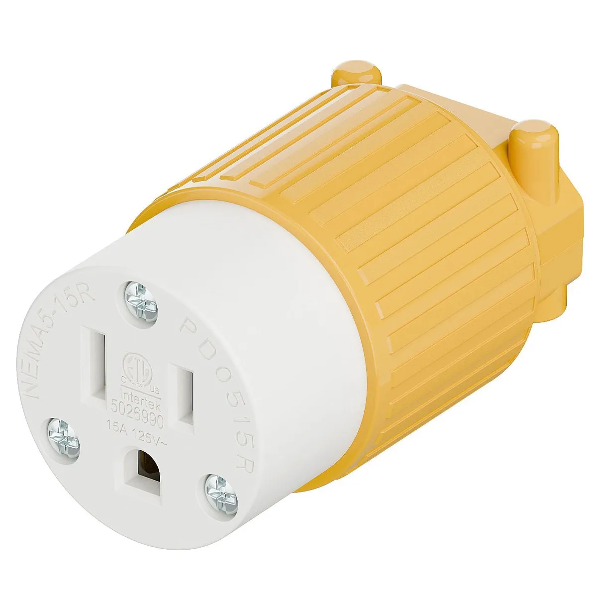 LORDWORLD LORDWORLD NEMA 5-15R/5-15C Female Socket Yellow 15A 125V — product photo