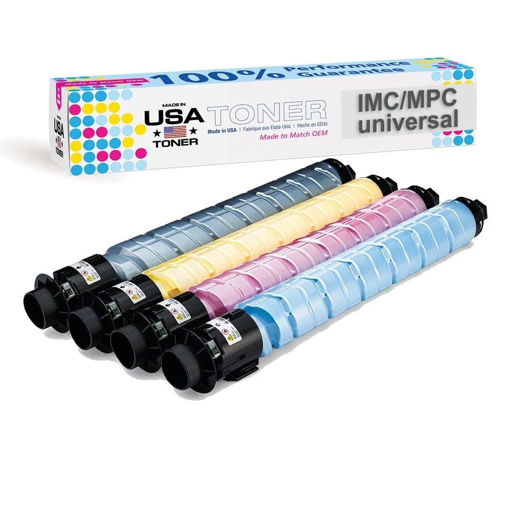 MADE IN USA TONER MADE IN USA TONER Compatible Ricoh MPC6004 IMC6000 CMYK Toner Cartridge Set of 4 — product photo