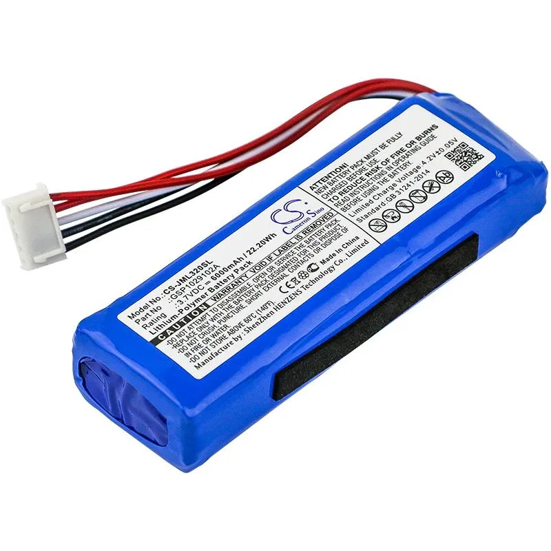 Cameron Sino replacement battery for Charge 3 2016, rectangular black pack with connector
