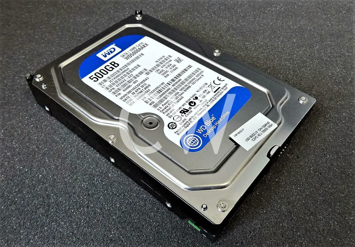 Western Digital Western Digital Blue WD5000AAKX 500GB 7200RPM 16MB 3.5in SATA internal hard drive — product photo