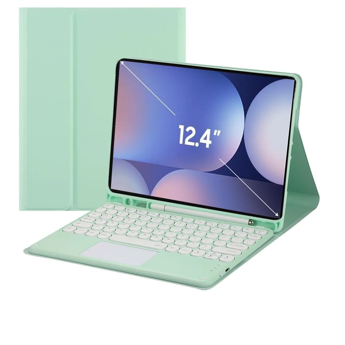 Timoom Timoom SM-X820/SM-X826B/SM-X828U Bluetooth Keyboard Case with Touchpad and Pencil Holder, Green — product photo