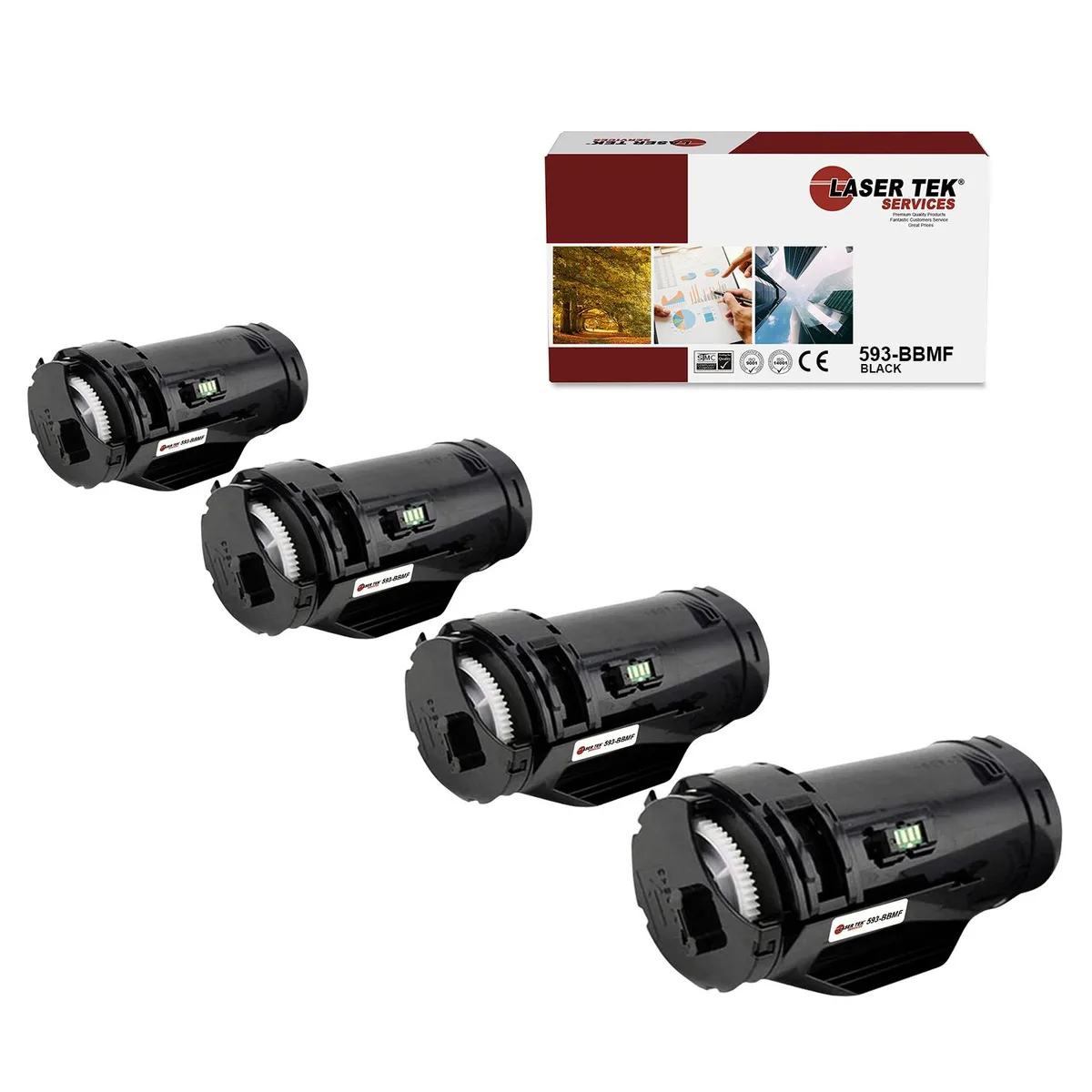 Laser Tek Services Laser Tek Services 593-BBMF Black Toner Cartridge 4PK — product photo