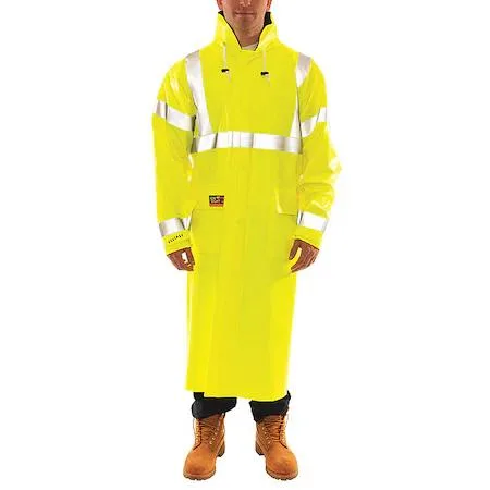 TINGLEY RUBBER CORP. TINGLEY RUBBER CORP. C44122 Arc Flash Flame Resistant Rain Coat PVC Class 3 Lime S — product photo