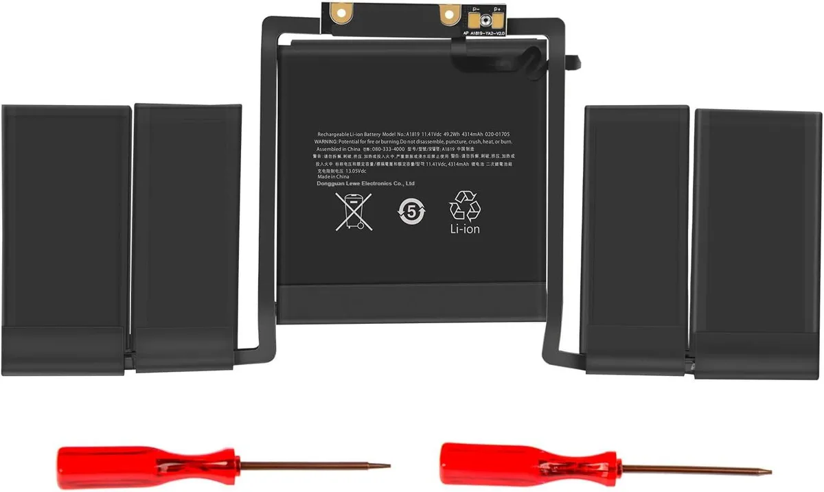 NShi NShi A1819 laptop battery 11.41V 49.2Wh for MacBook Pro 13 A1706 Touch Bar Late 2016 Mid 2017 — product photo