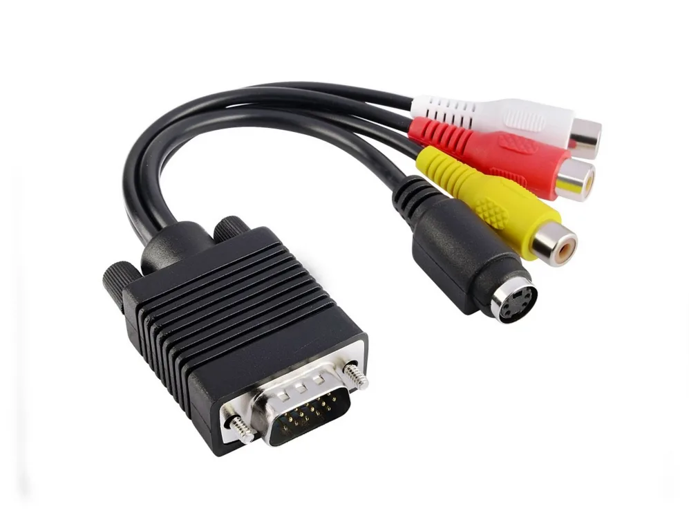 DingSheng DingSheng VGA to S-Video / 3 RCA converter cable 1.5 ft Black — product photo