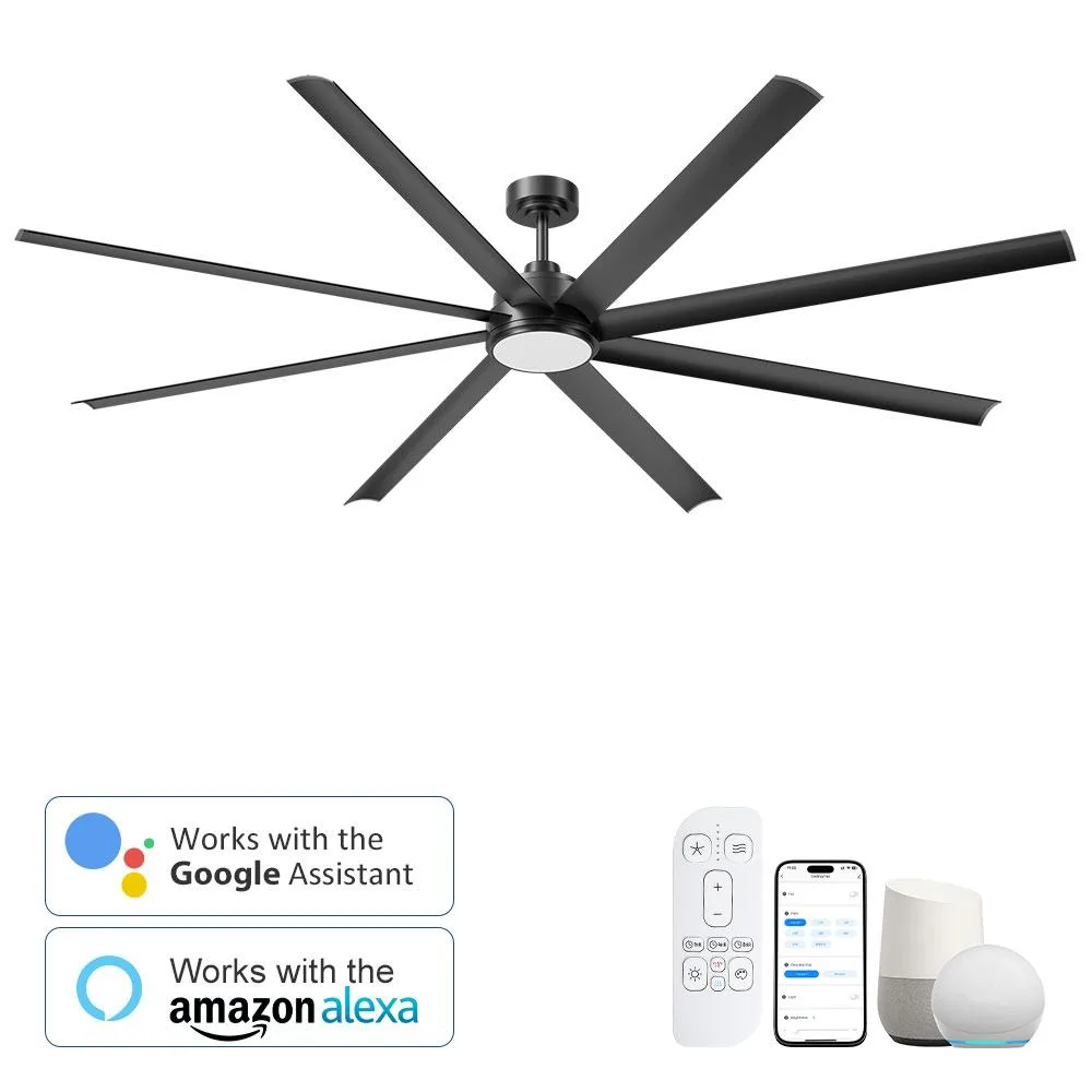SHREEFINDEE SHREEFINDEE 807 72in ceiling fan with light, DC motor, 3CCT dimmable LED, remote — product photo