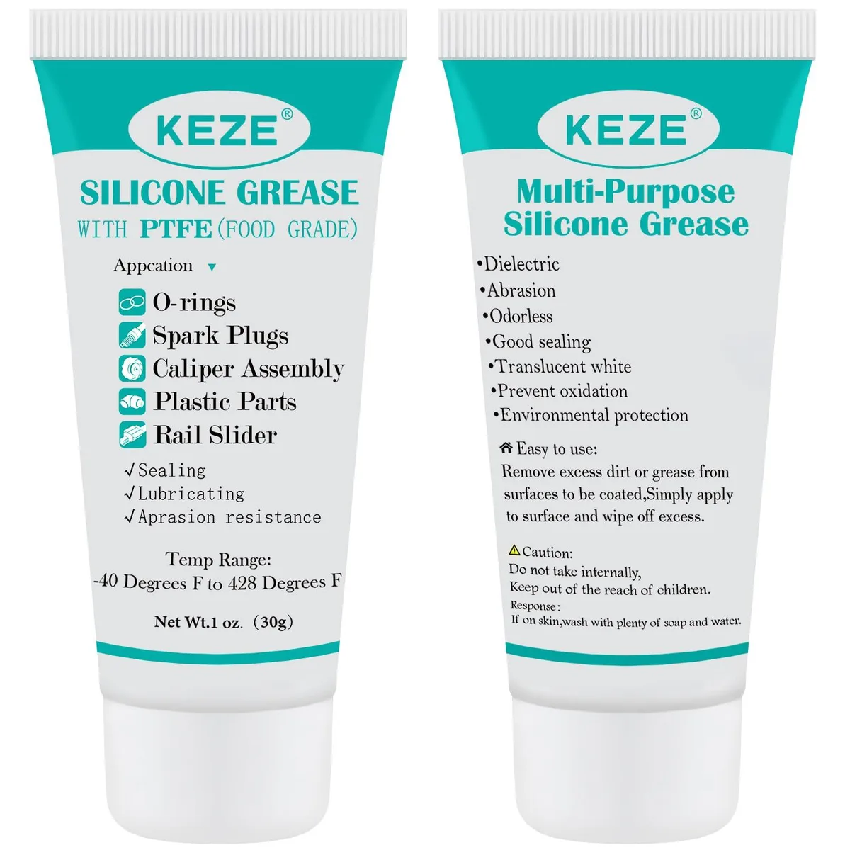  Keze Silicone Grease PTFE Lubricant 92003 1 oz 2-Tube — product photo