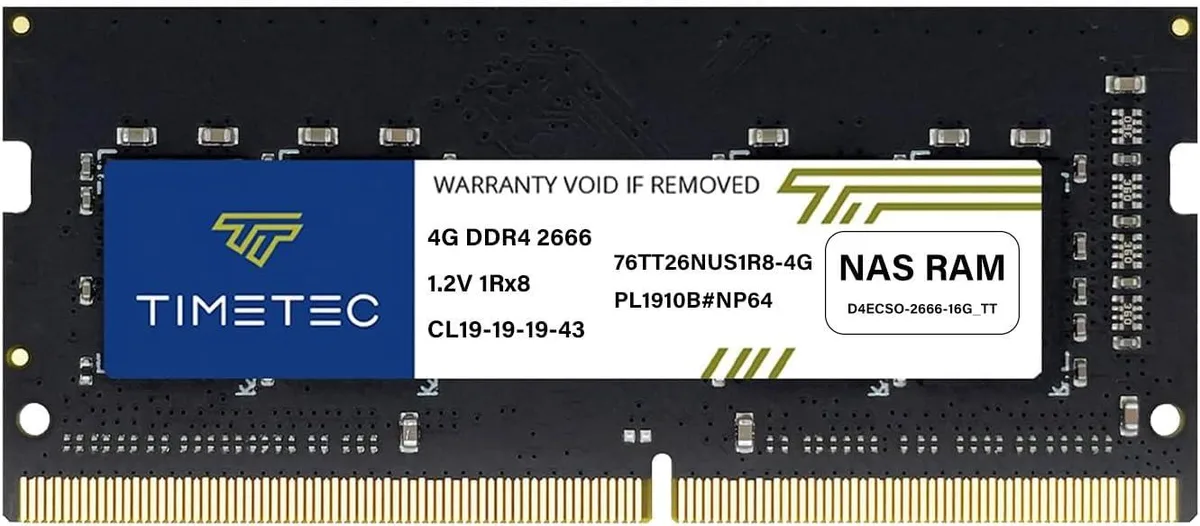 Timetec Timetec 4GB DDR4 2666MHz SODIMM for Synology 20/19/18 series — product photo