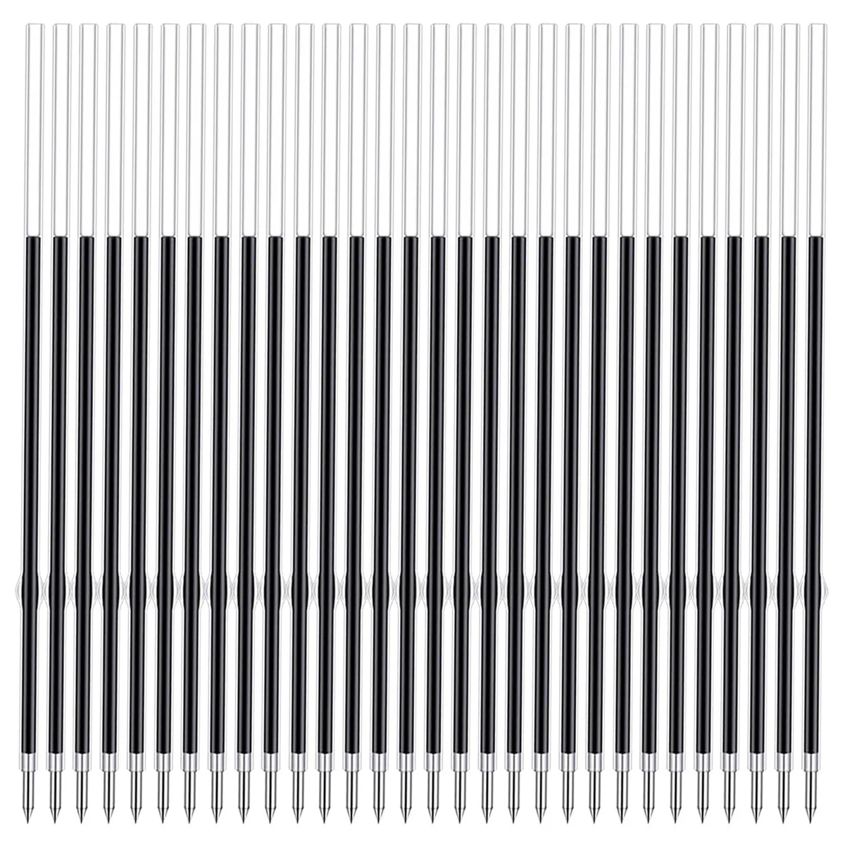 4.53 Inch Retractable Ballpoint Pen Refills 1 mm Medium Tip Black 35 Pcs — product photo