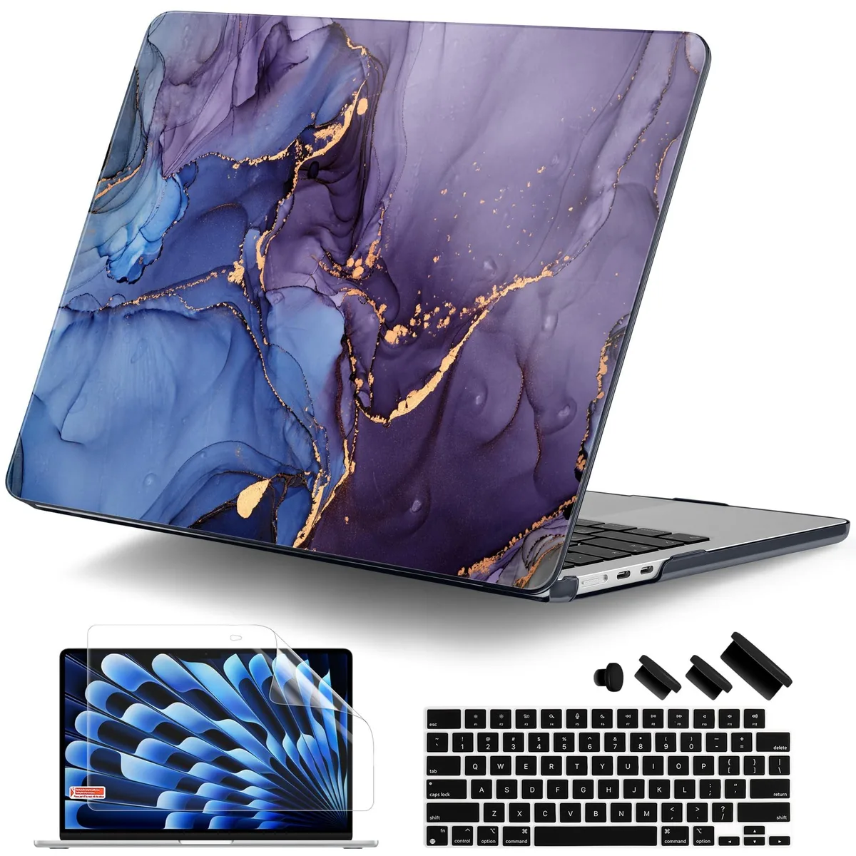 Barrow Mods Barrow Mods A3240 2 in 1 accessory MacBook Air 13.6 2022-2025 Abstract Marble — product photo