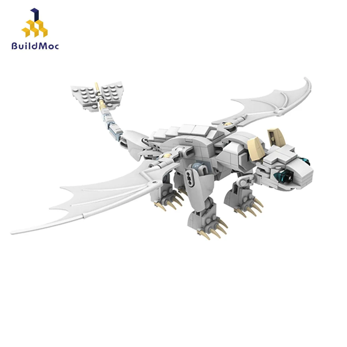 ZITIANYOUBUILD ZITIANYOUBUILD Light Fury White Dragon Building Set 231 Pieces — product photo