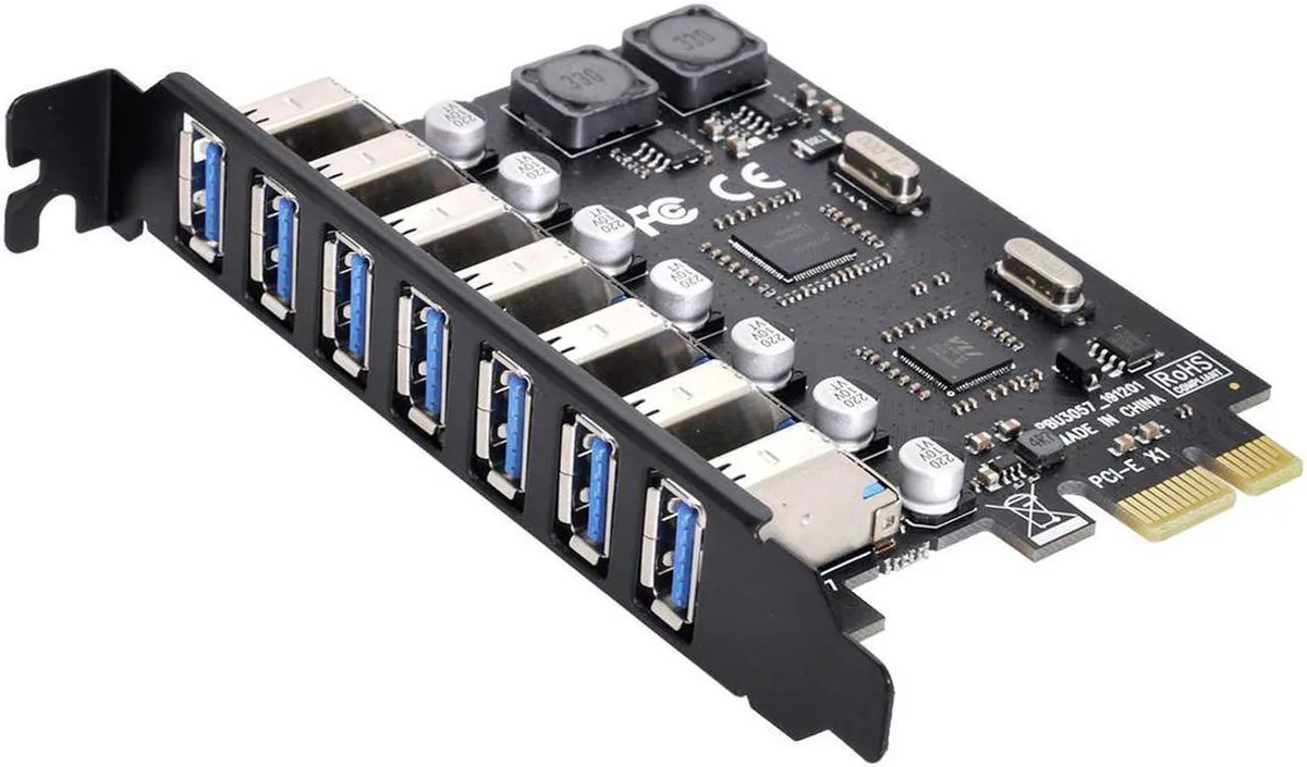 Vszerda Vszerda PCI-E to 7 Ports USB 3.0 Hub Expansion Card — product photo