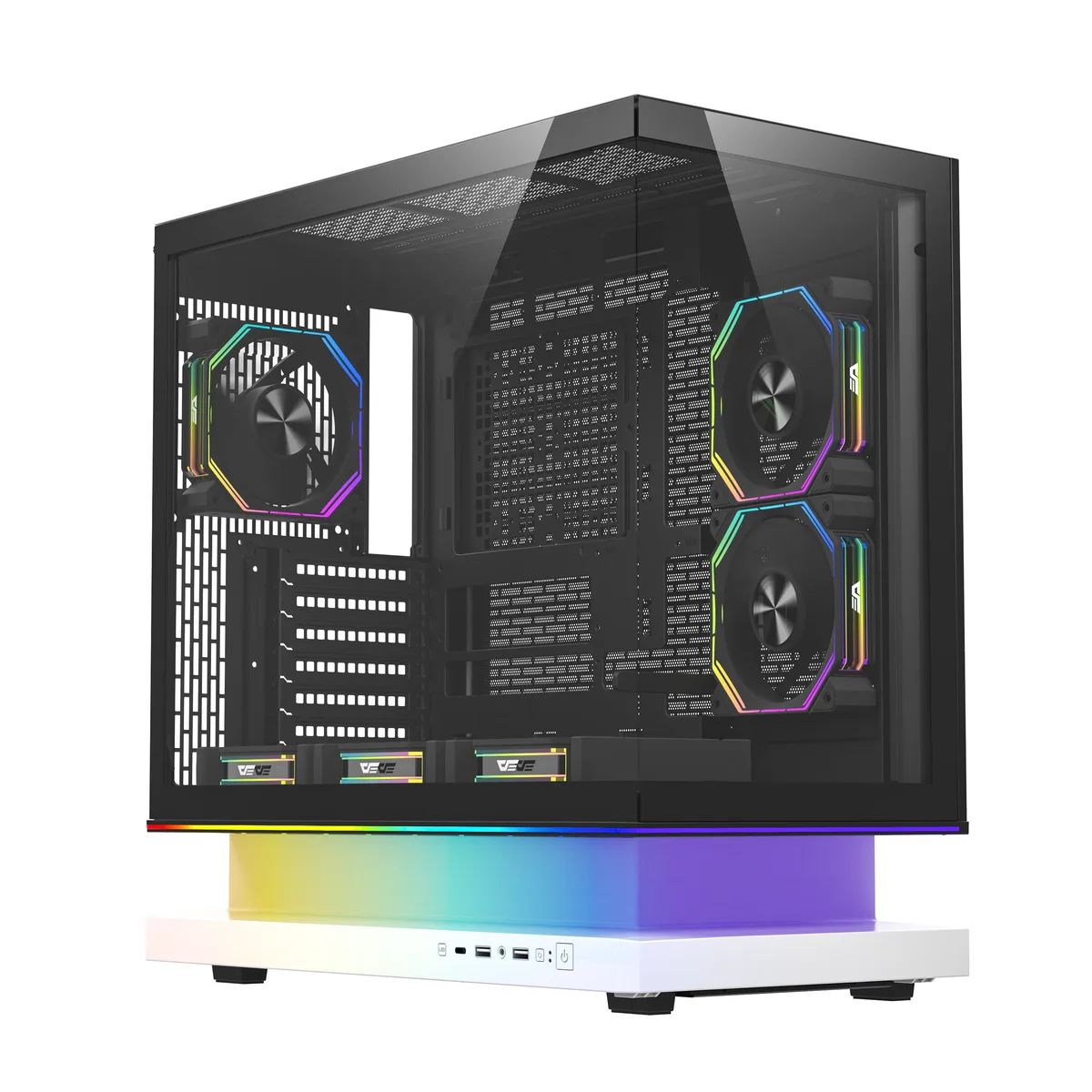 darkFlash darkFlash DF-F1A-WH-6F ATX Mid Tower PC Case White — product photo