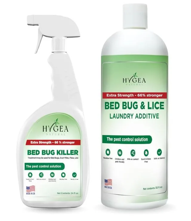 Hygea Natural Hygea Natural Extra Strength Bed Bug Kit 24 Oz Spray 32 Oz Laundry Additive — product photo