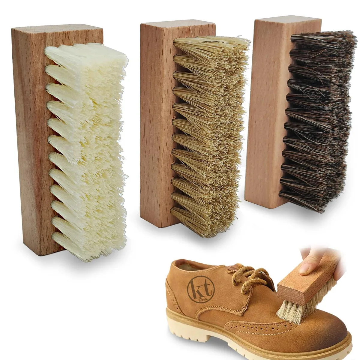  REAL HOME Innovations Shoe Cleaning Brush 3pc Yellow — product photo