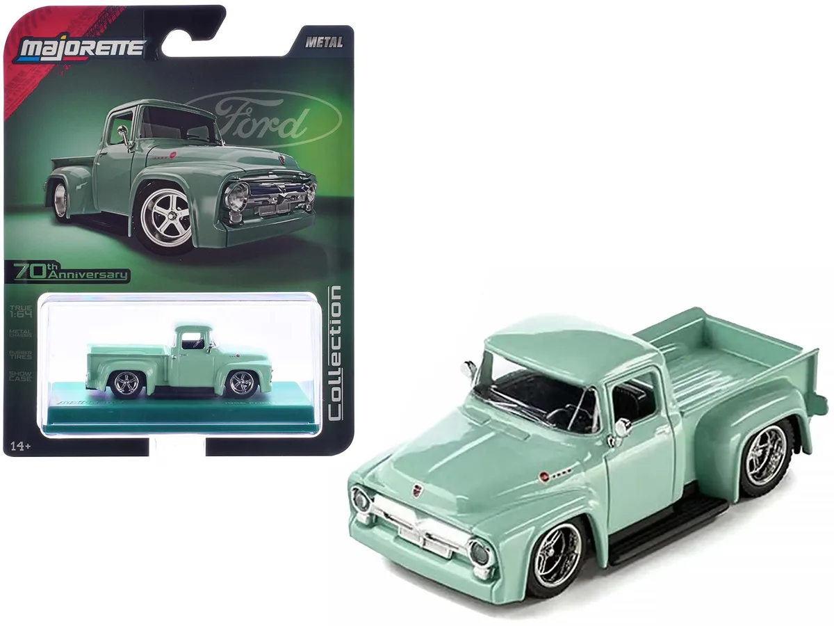 Majorette Majorette 1956 Ford F-100 Pickup Truck Light Green "Collection" 1/64 Hobby Collectible — product photo