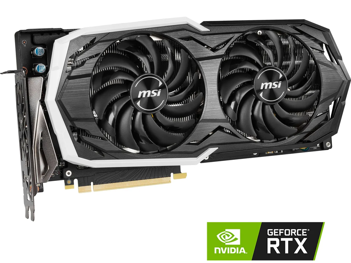 MSI MSI GeForce RTX 2070 ARMOR 8G OC graphics card 8GB GDDR6 256-bit 1740 MHz boost — product photo