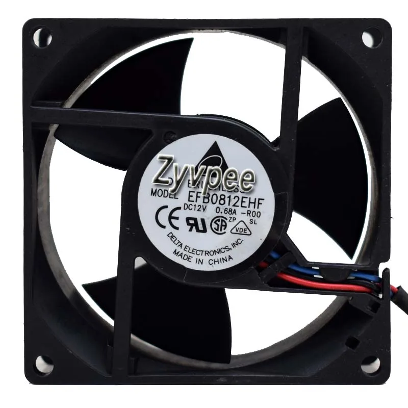 Zyvpee Zyvpee EFB0812EHF R00 80x32mm 12V .68A 3-pin ball bearing case fan — product photo