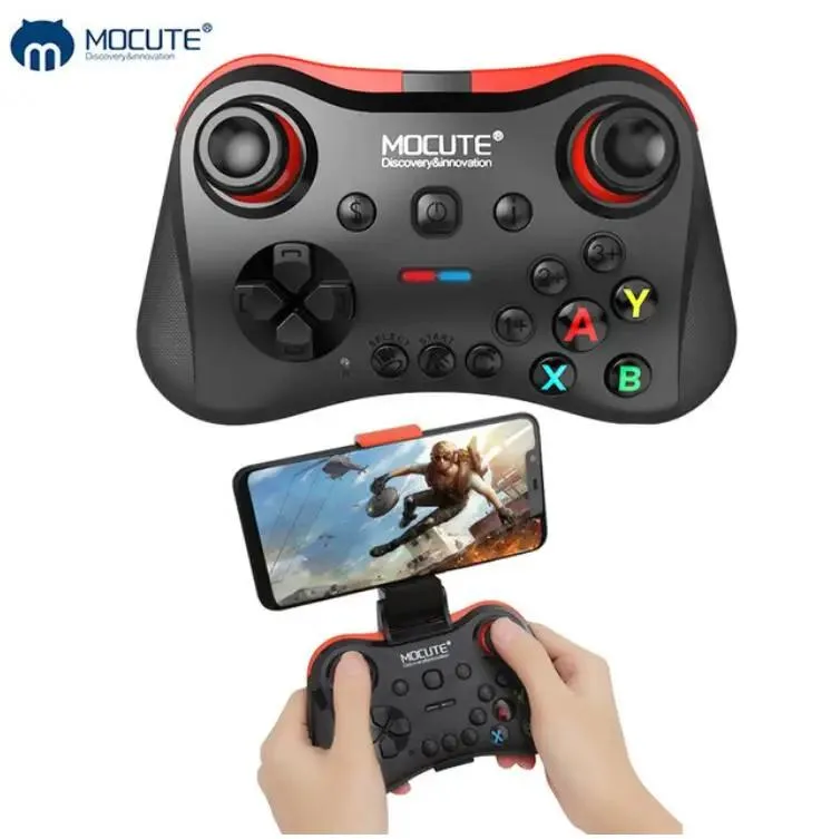 Hetai Tech 056 wireless gamepad in black with dual joysticks and face buttons