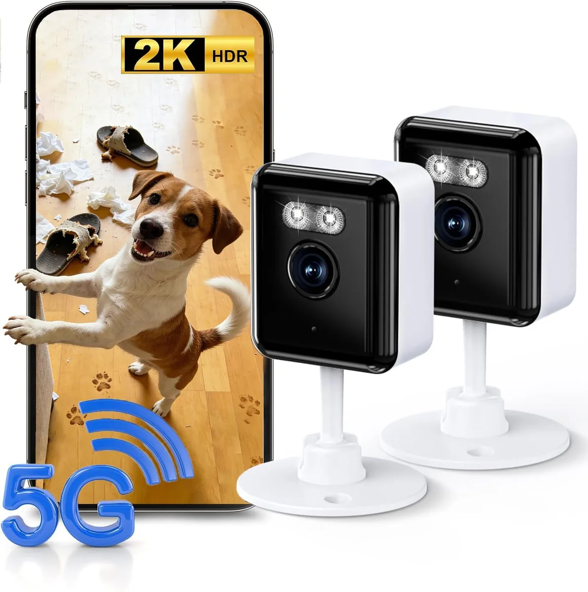  Clover 1012 2K Indoor Security Camera 2-Pack Dual-Band 2.4GHz WiFi — product photo