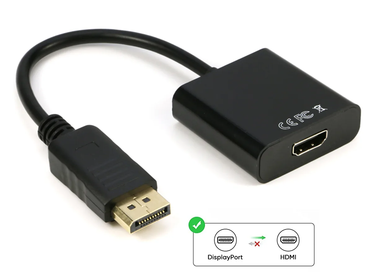 iXever iXever DisplayPort to HDMI audio video converter 1080p 20cm — product photo