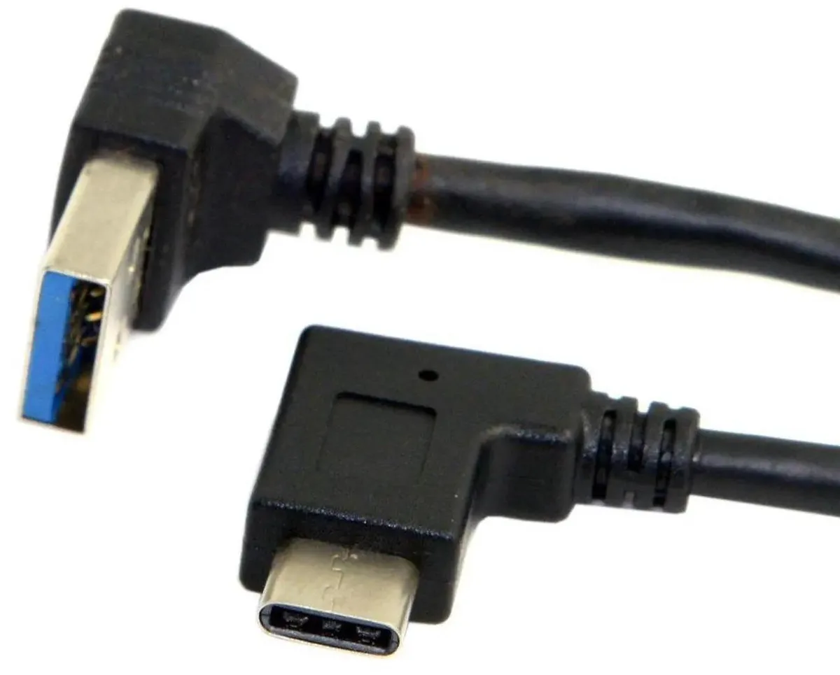 SMUGDESK SMUGDESK 30cm USB 3.1 Type-C 90° Up Angled to USB-A Male Cable Type04 — product photo