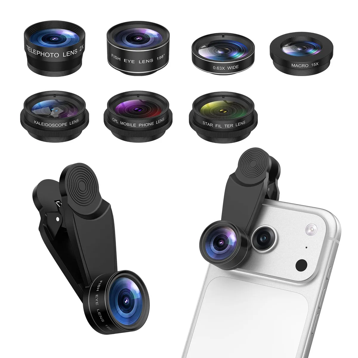  Vivitar CP194 7-in-1 Clip-On Phone Lens Kit — product photo