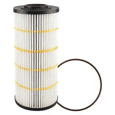 Cylindrical hydraulic filter element with integral gasket and Viton O-ring
