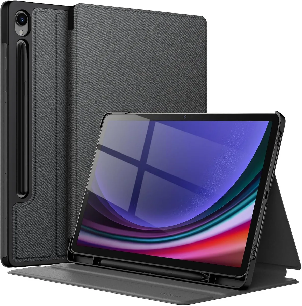 Kootion Kootion Galaxy Tab S9 11-Inch Slim Folio Case with S Pen Holder (Black) — product photo