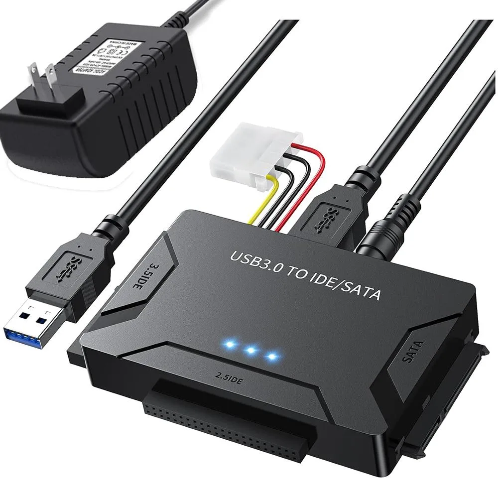 IHDAPP IHDAPP USB 3.0 to IDE SATA Hard Drive Adapter with 12V 2A Power Supply — product photo