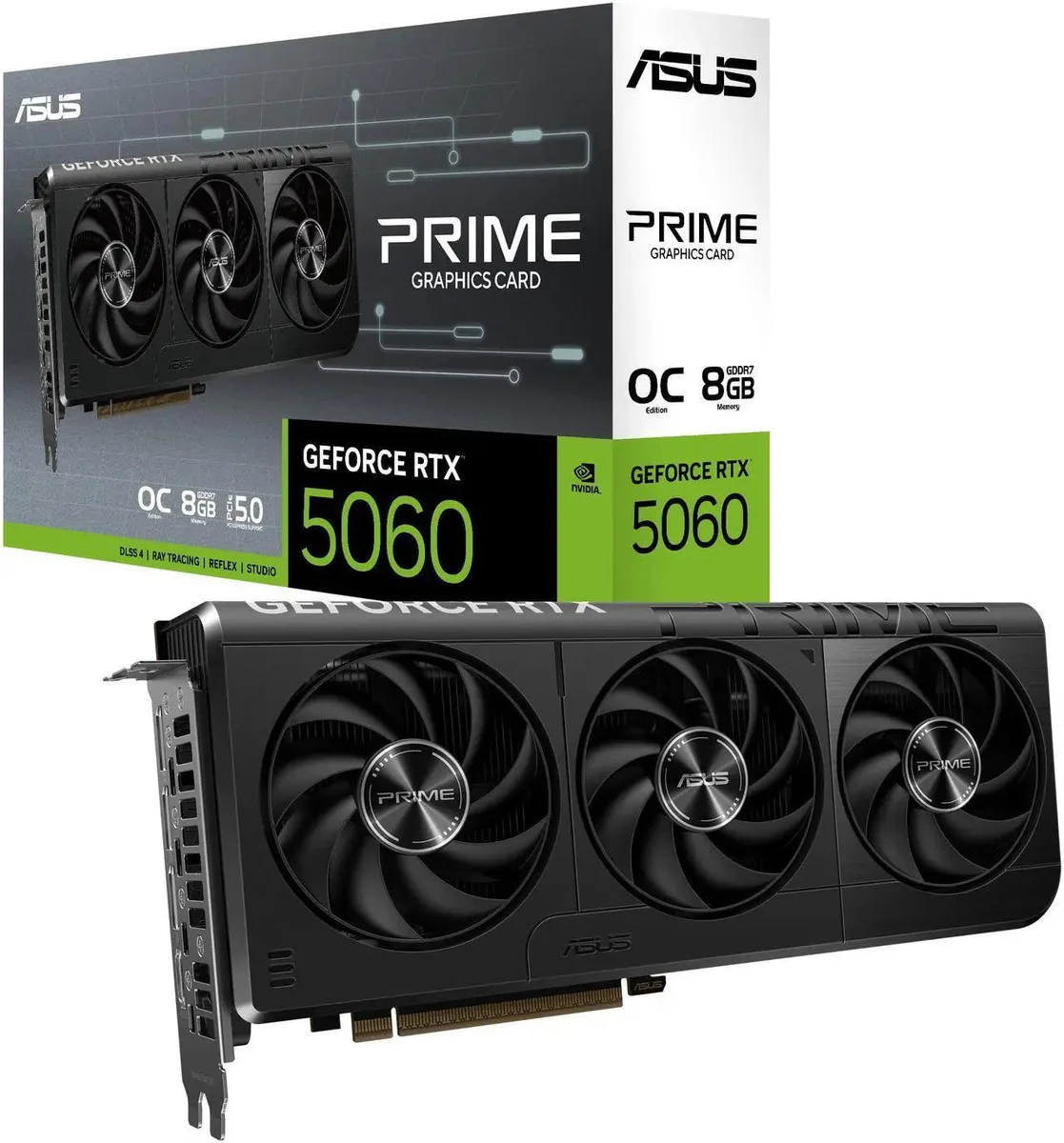 ASUS ASUS PRIME GeForce RTX 5060 8GB GDDR7 OC Edition graphics card — product photo