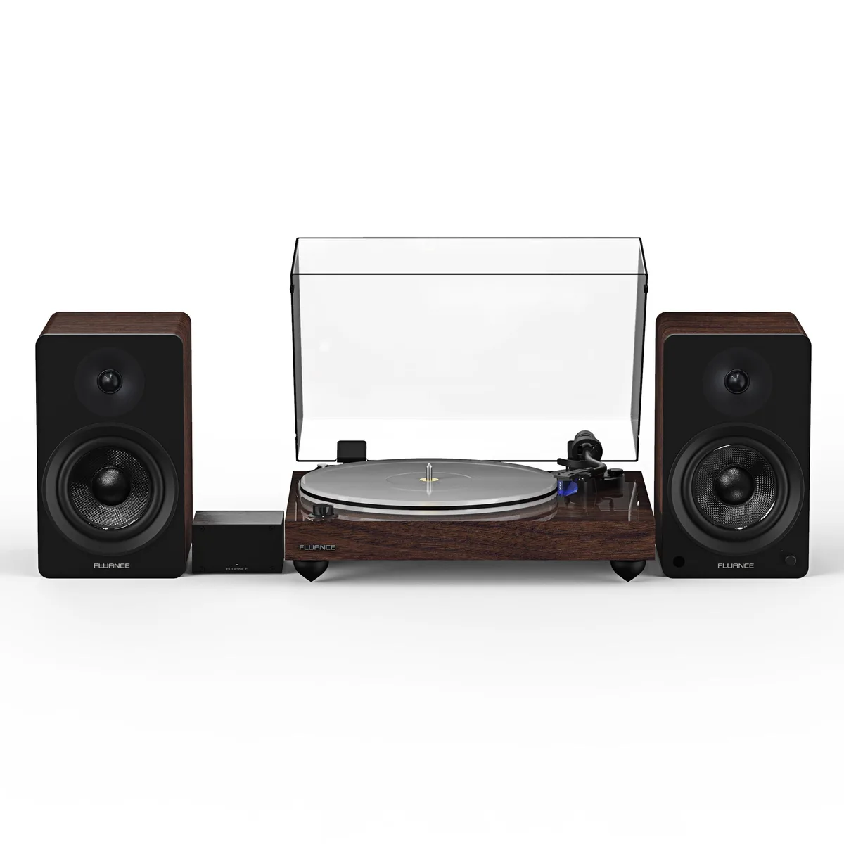 Fluance Fluance RT85WPA41B Turntable, PA10 Phono Preamp, Ai41 90W Speakers, Ortofon 2M Blue, Natural Walnut — product photo